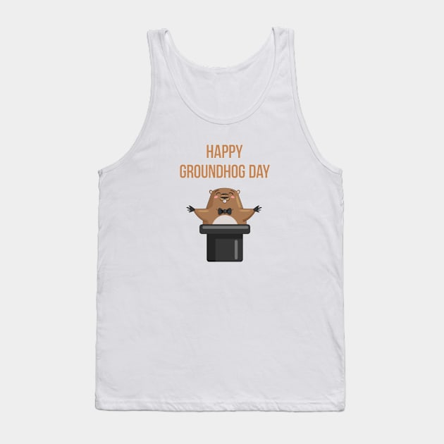 Happy Groundhog Day 2018 Tank Top by asheribtllo